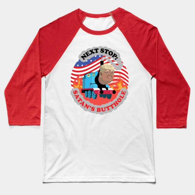 Trump Train Baseball T-Shirt by Girl With A Microphone